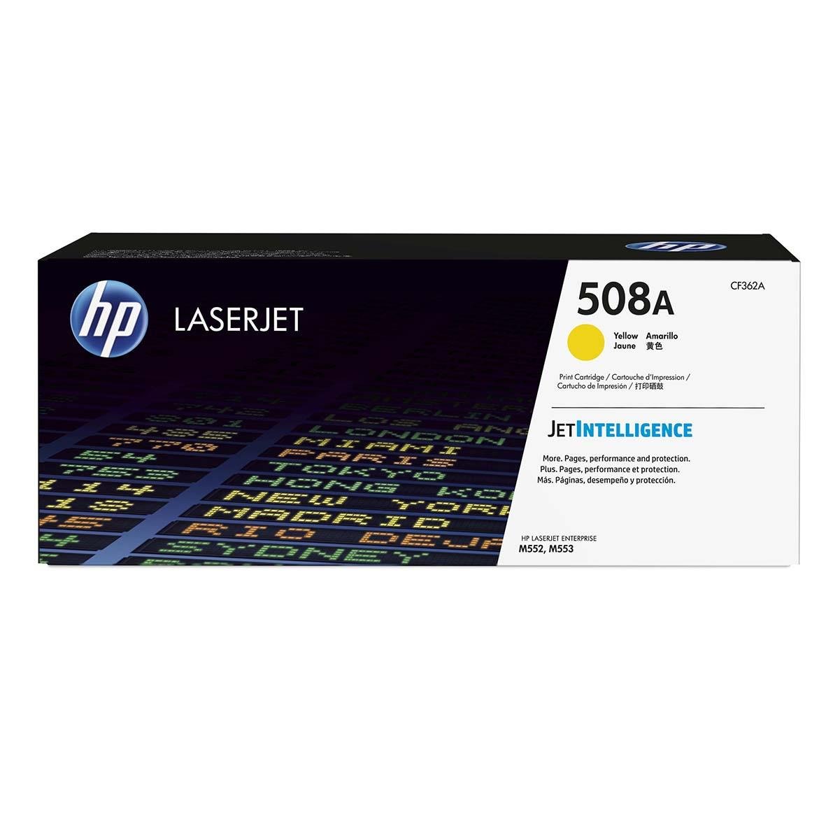 Gul HP 508A laserpatron för skrivare med kapacitet för 5000 sidor
