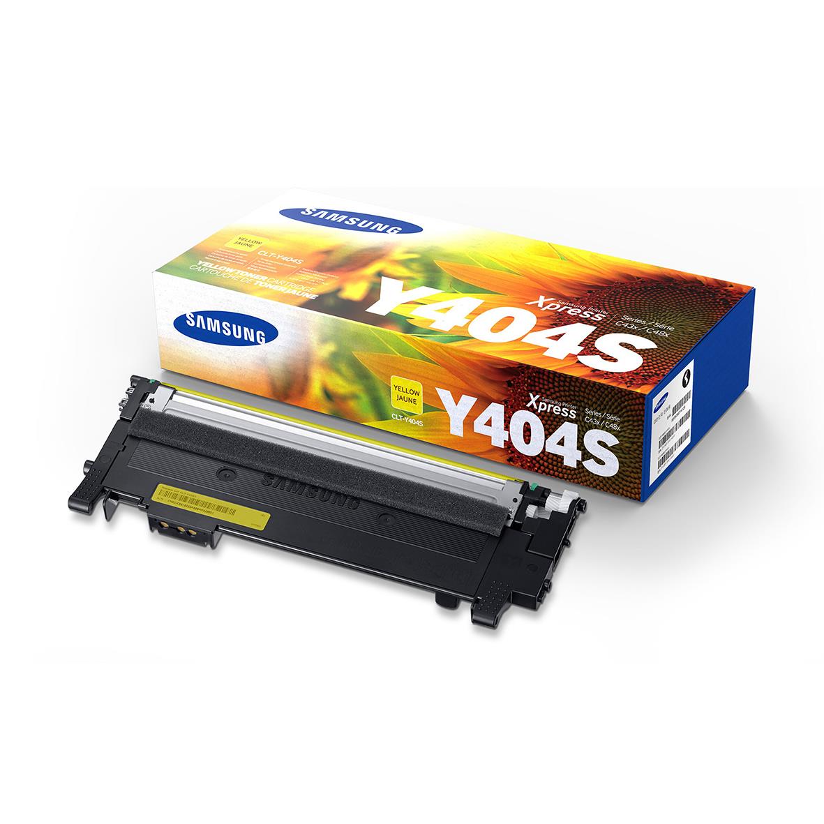 Gul laser toner för Samsung CLT-Y404S i originalförpackning