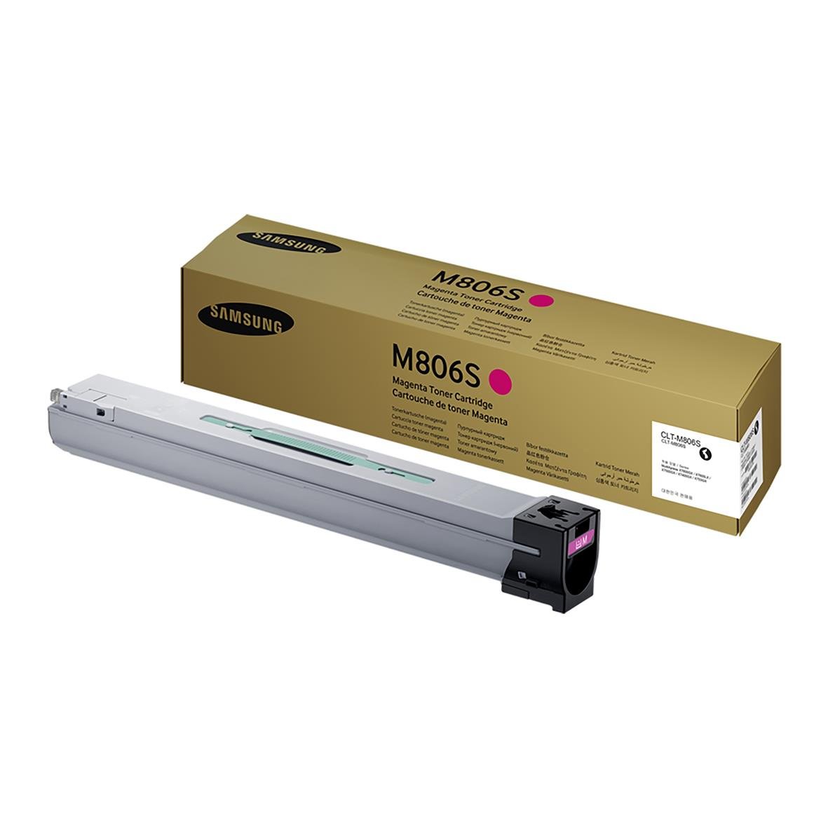 Magenta lasertoner Samsung CLT-M806S i förpackning