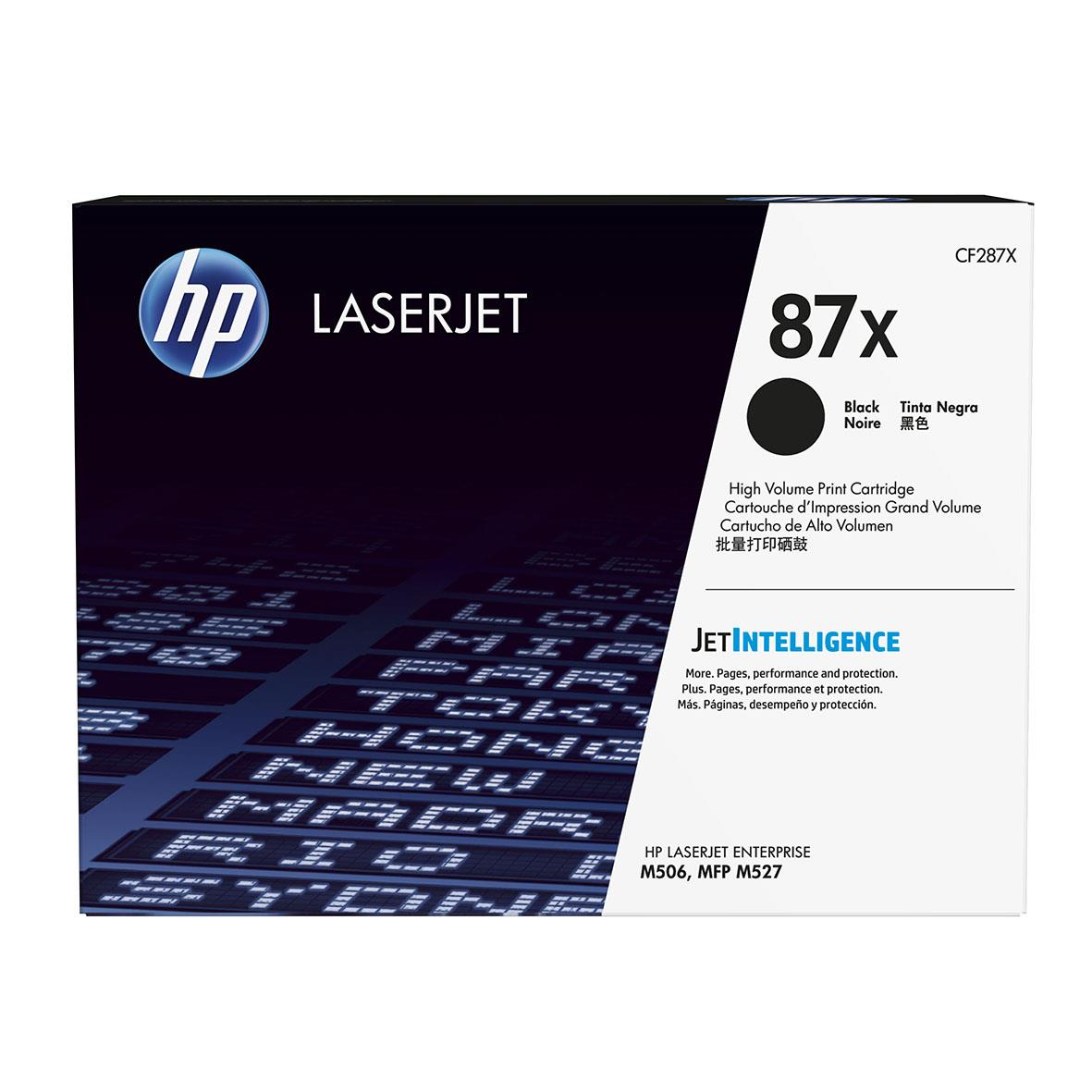 HP Lasertoner High Capacity 18000 sidor CF287X svart för skrivare