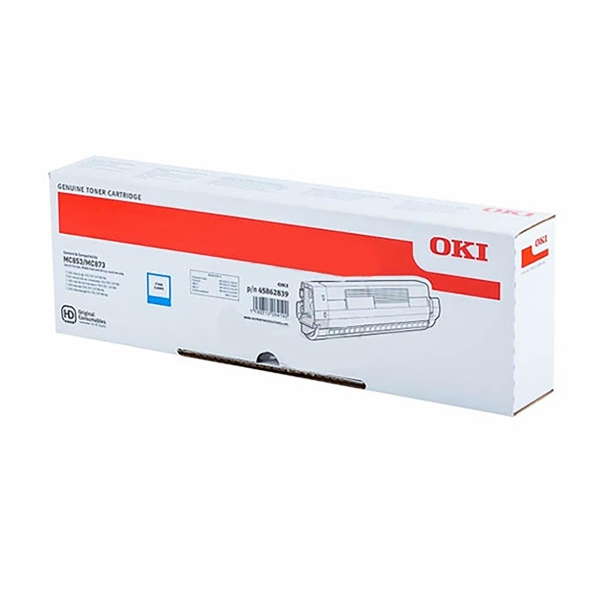 Toner OKI MC853 7300 Sidor Cyan 27042995