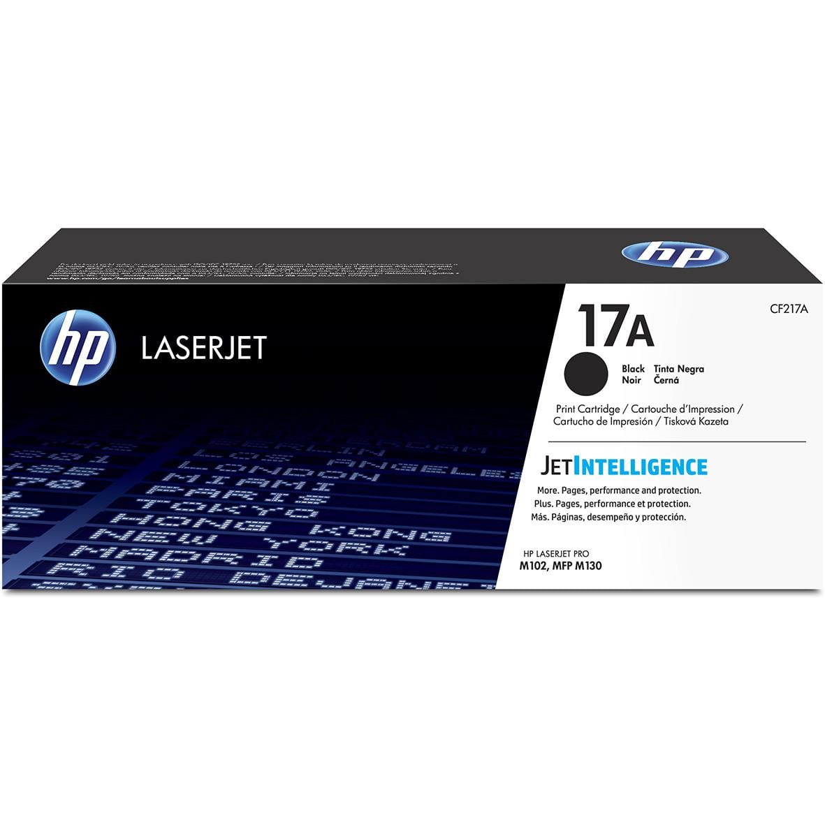 HP Lasertoner CF217A svart för skrivare, förpackning
