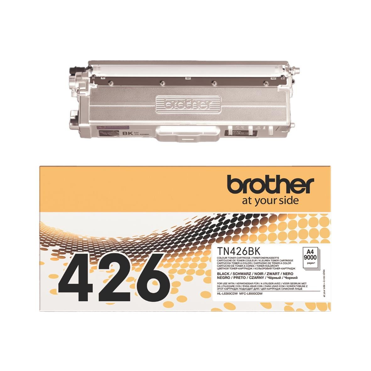 Svart laser tonerkassett Brother TN426BK för skrivare