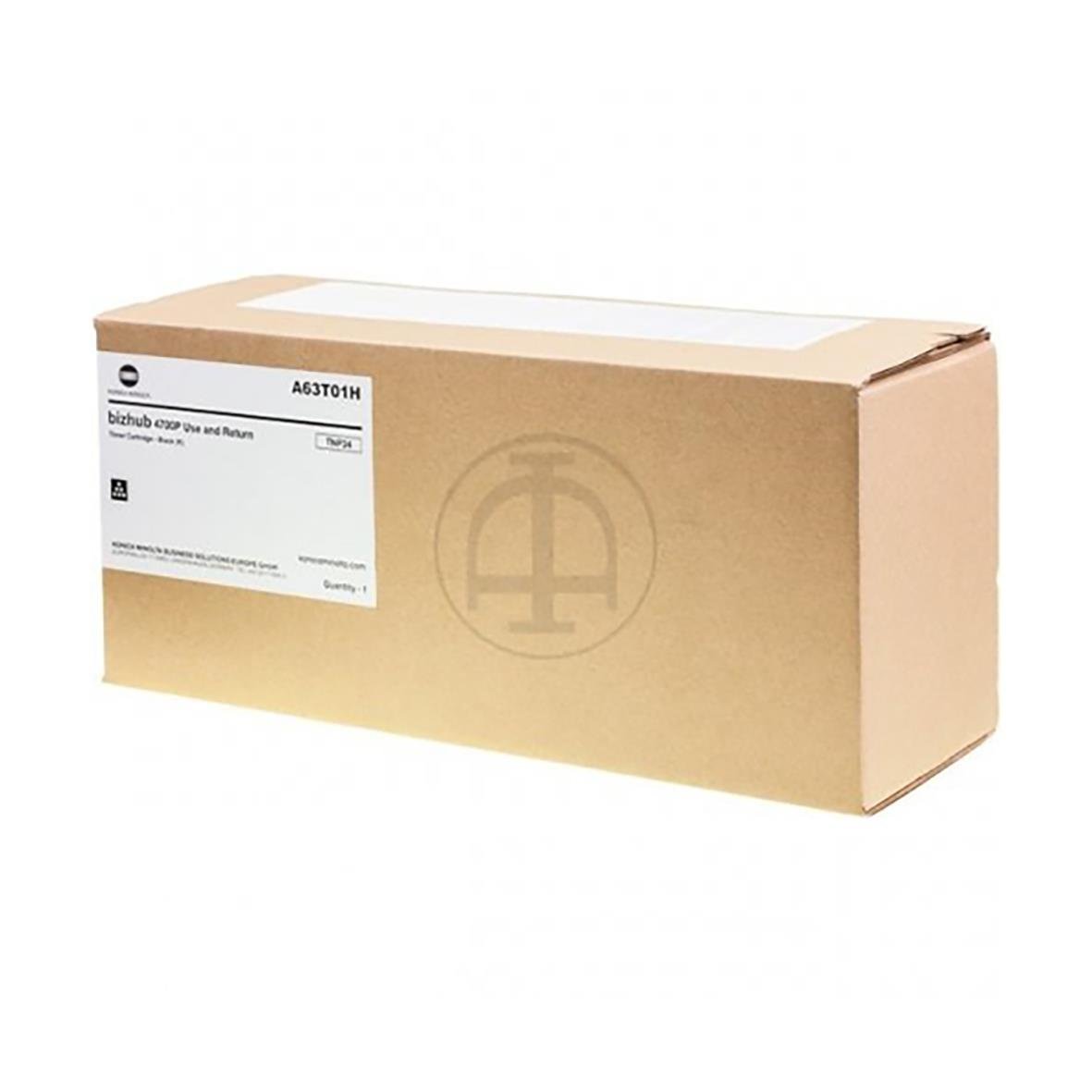 Svart toner för Konica Minolta i stor kartong