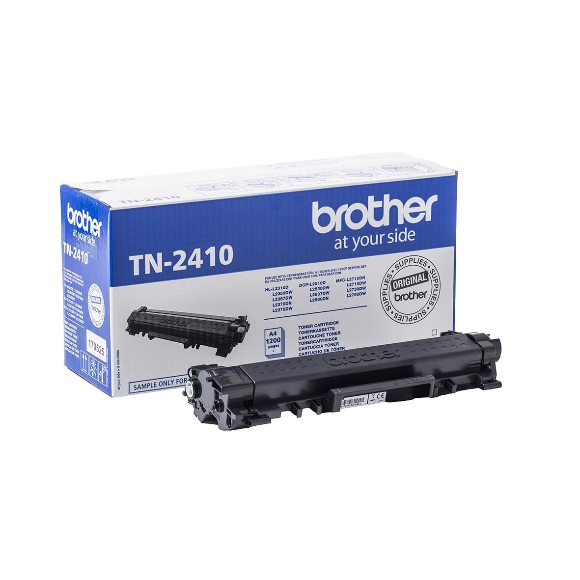 Brother TN2410 svart lasertoner för skrivare, i förpackning
