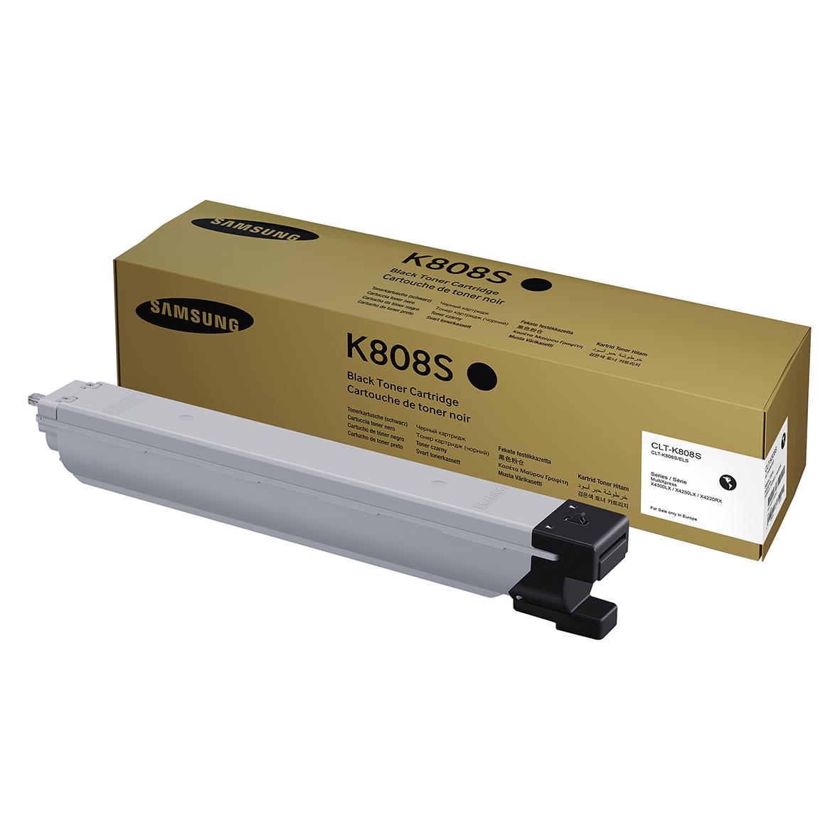 Svart laser tonerkassett Samsung CLT-K808S för skrivare