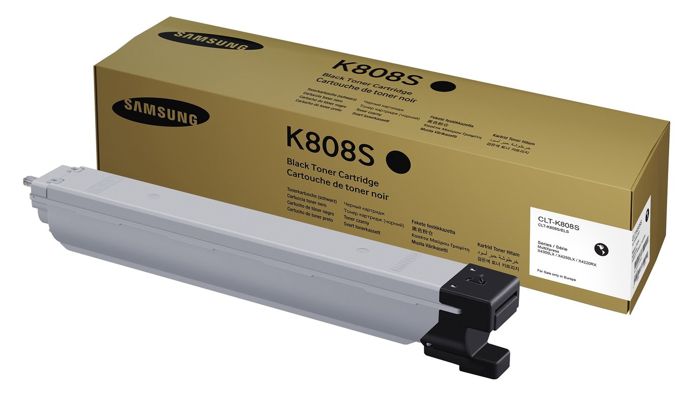 Svart laser tonerkassett Samsung CLT-K808S för skrivare