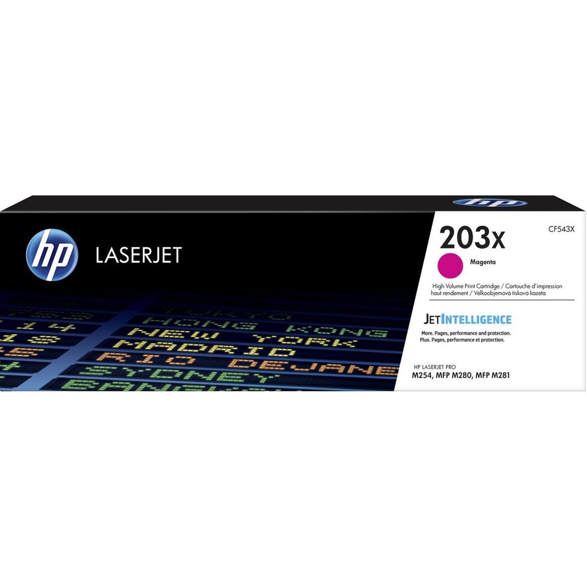 HP 203X magentafärgad lasertoner för 2500 sidor CF543X