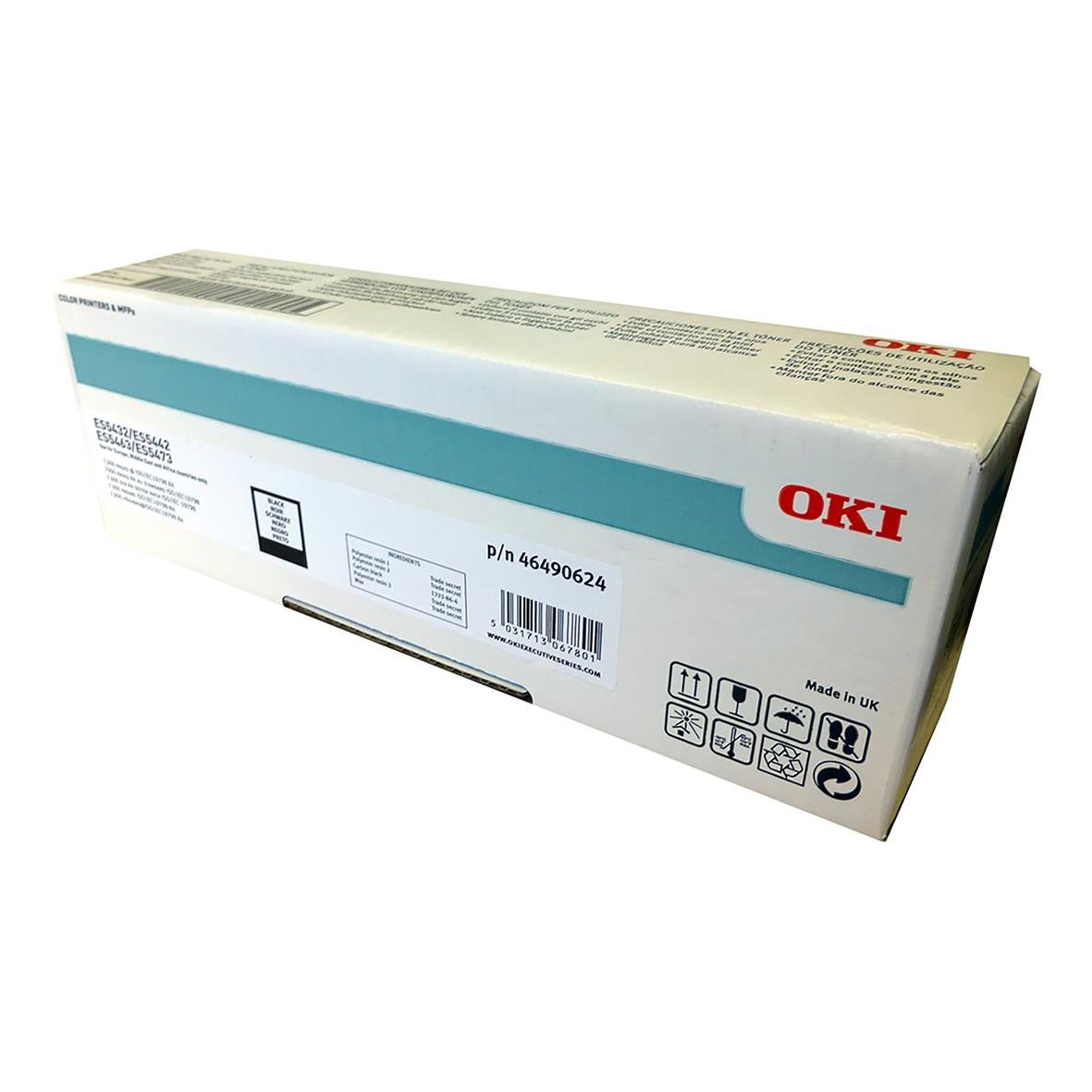 OKI laser tonerkassett 46490624 svart för skrivare