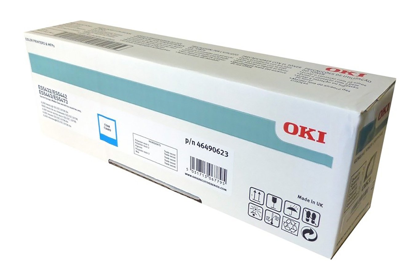 Lasertoner OKI 46490623 Cyan