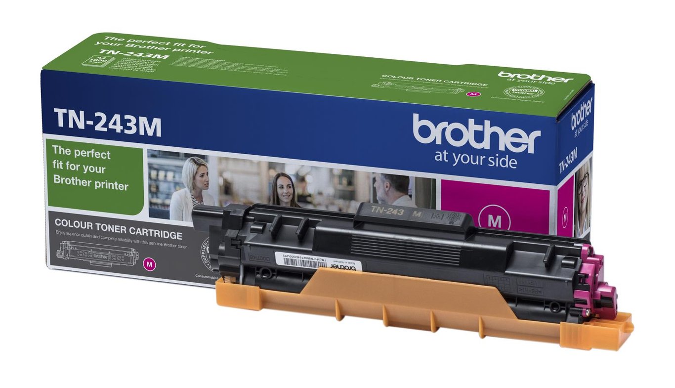 Magenta lasertoner Brother TN-243M för skrivare i originalförpackning