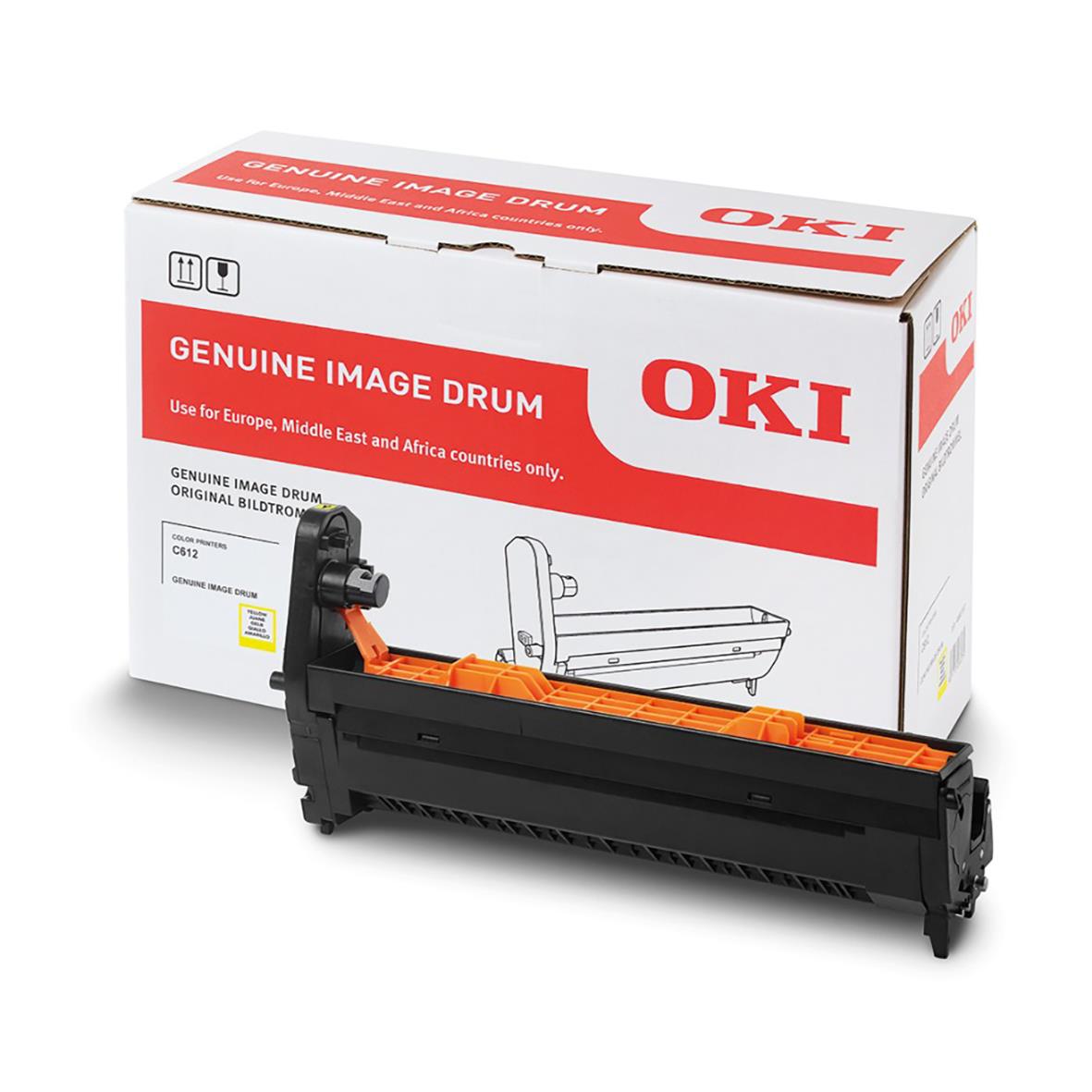 Gul OKI C612 trumma för 30 000 sidor, originalbildrulle