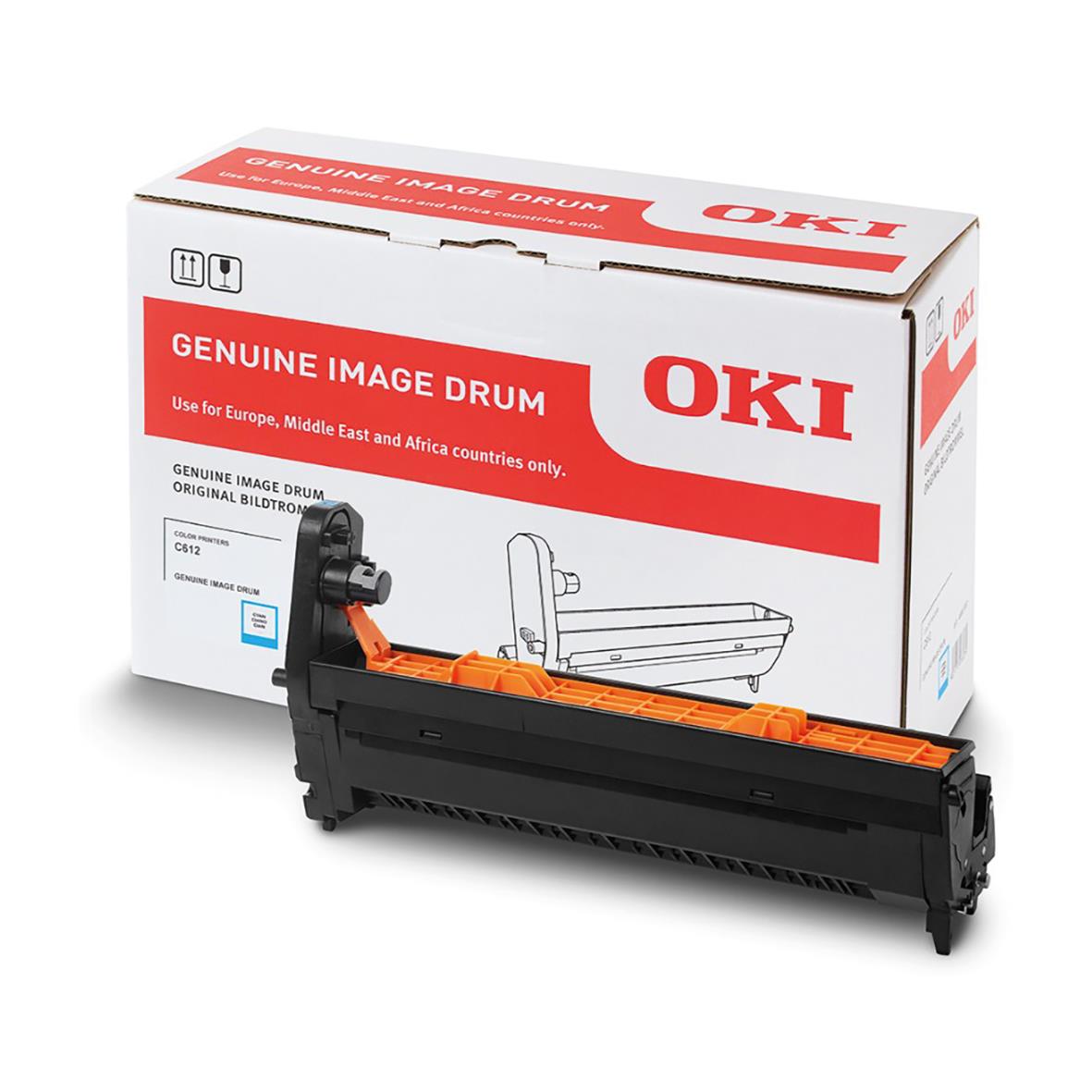OKI C612 cyan bildrulle för 30 000 sidor i originalförpackning