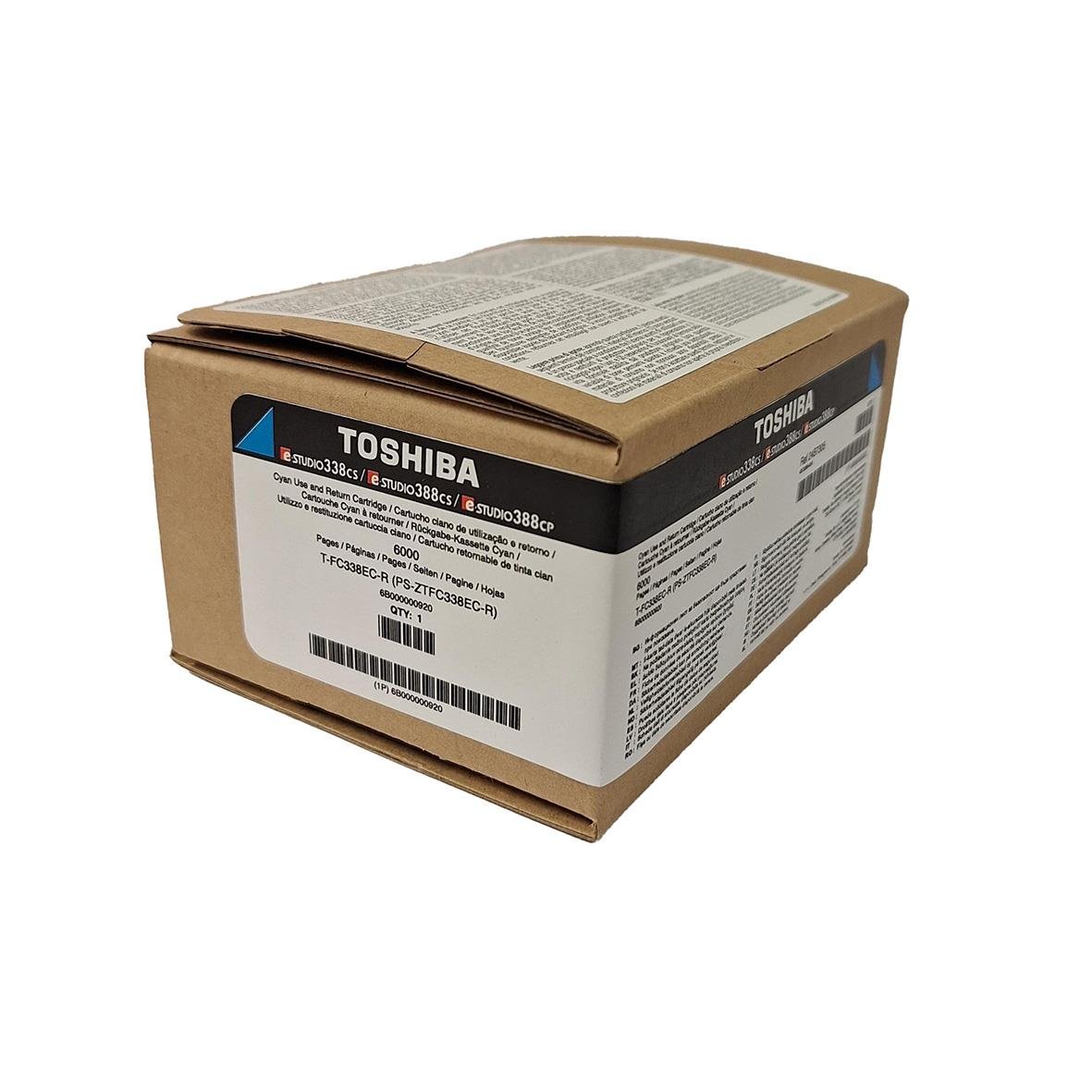 Toshiba laser tonerkassett Cyan för 6000sid T-FC338EC-R i kartong