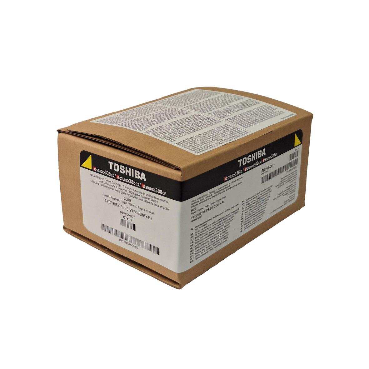 Toshiba laser tonerkassett för 6000-sidor, gul färg, i kartongförpackning