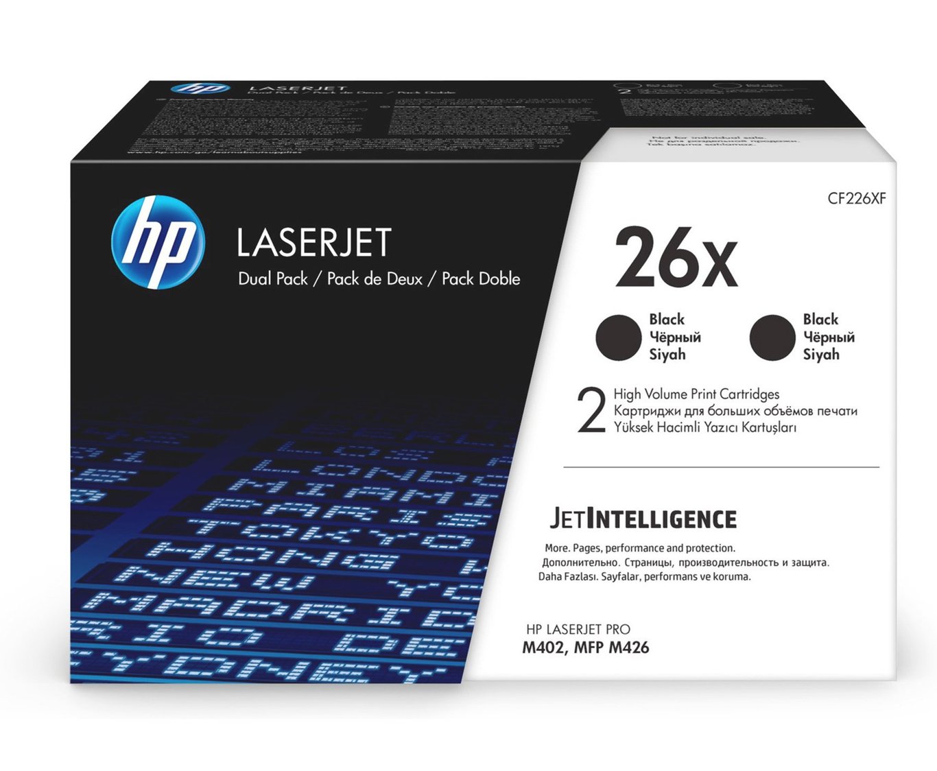 HP laserpatron 26X CF226XD svart för skrivare