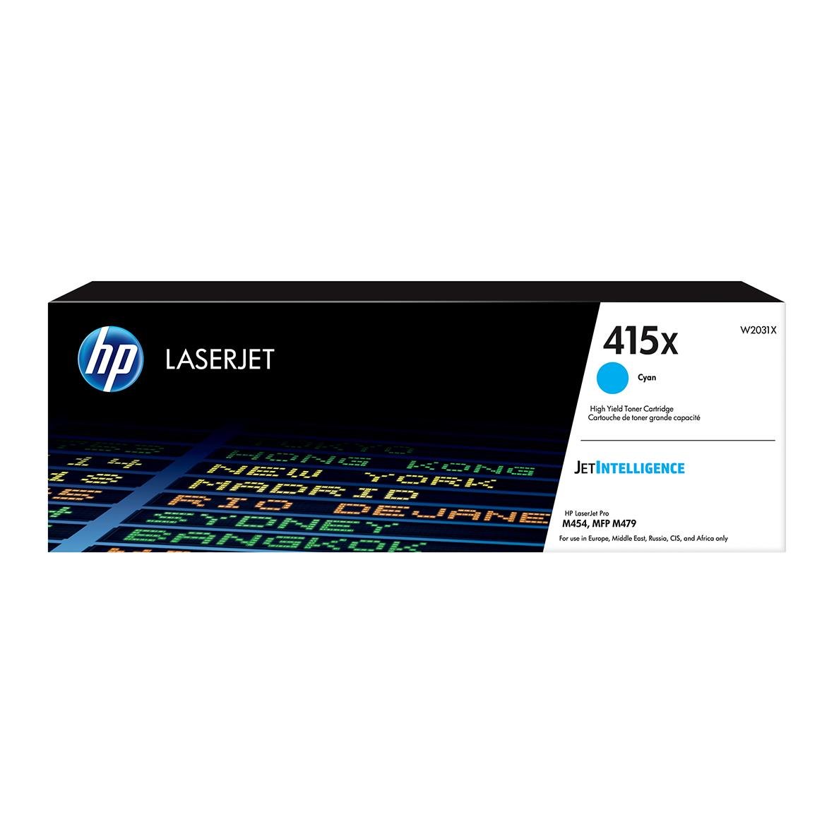 HP 415X cyan lasertoner för W2031X, 6000 sidor, hög kapacitet