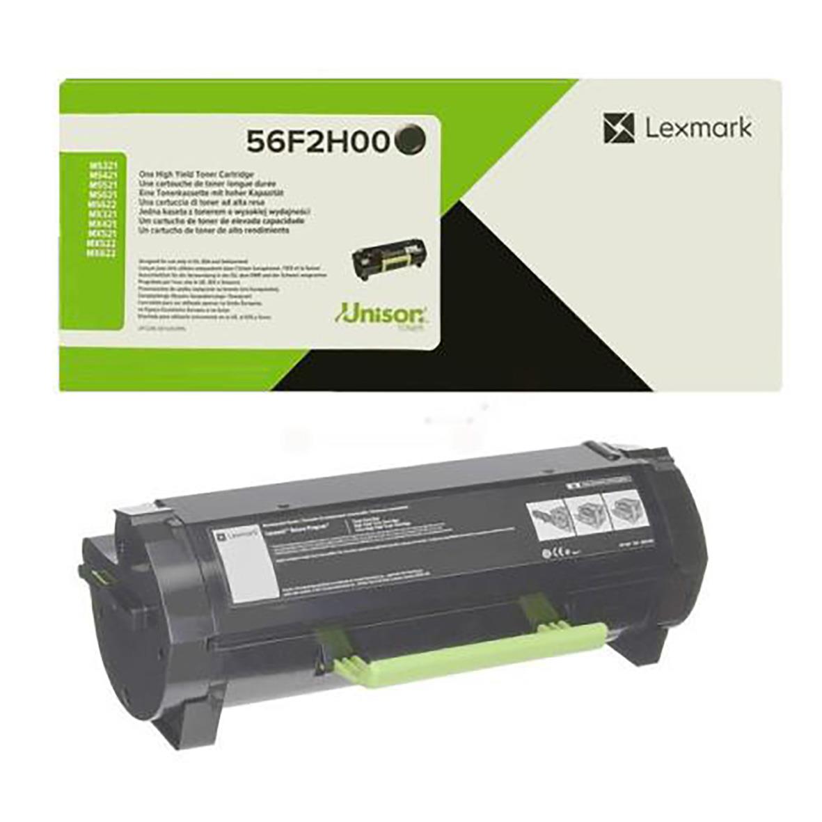 Svart laser tonerkassett Lexmark 56F2H00 Return Program 15000 sid