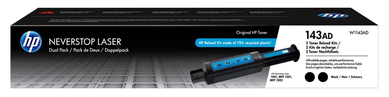 HP Neverstop laser tonerkassett 143AD svart för 2500 sidor
