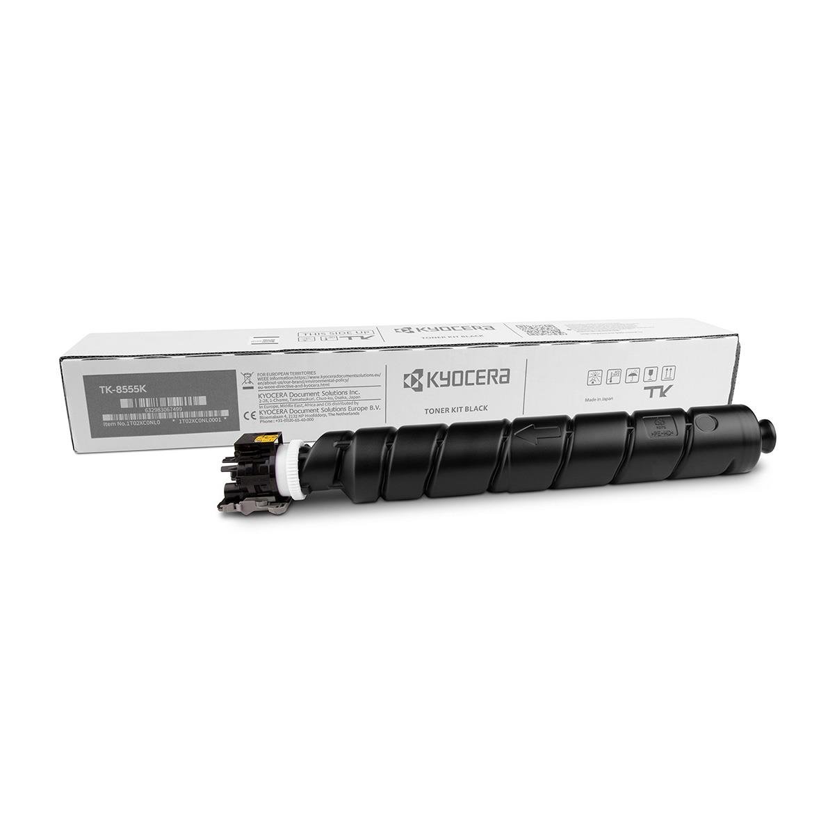 Svart lasertoner Kyocera TK-8555 för 40000 sidor, i originalförpackning