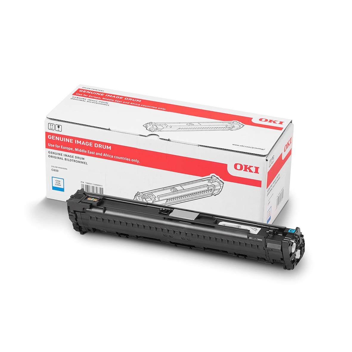 OKI C650 trumma för 50 000 sidor i cyan färg med förpackning