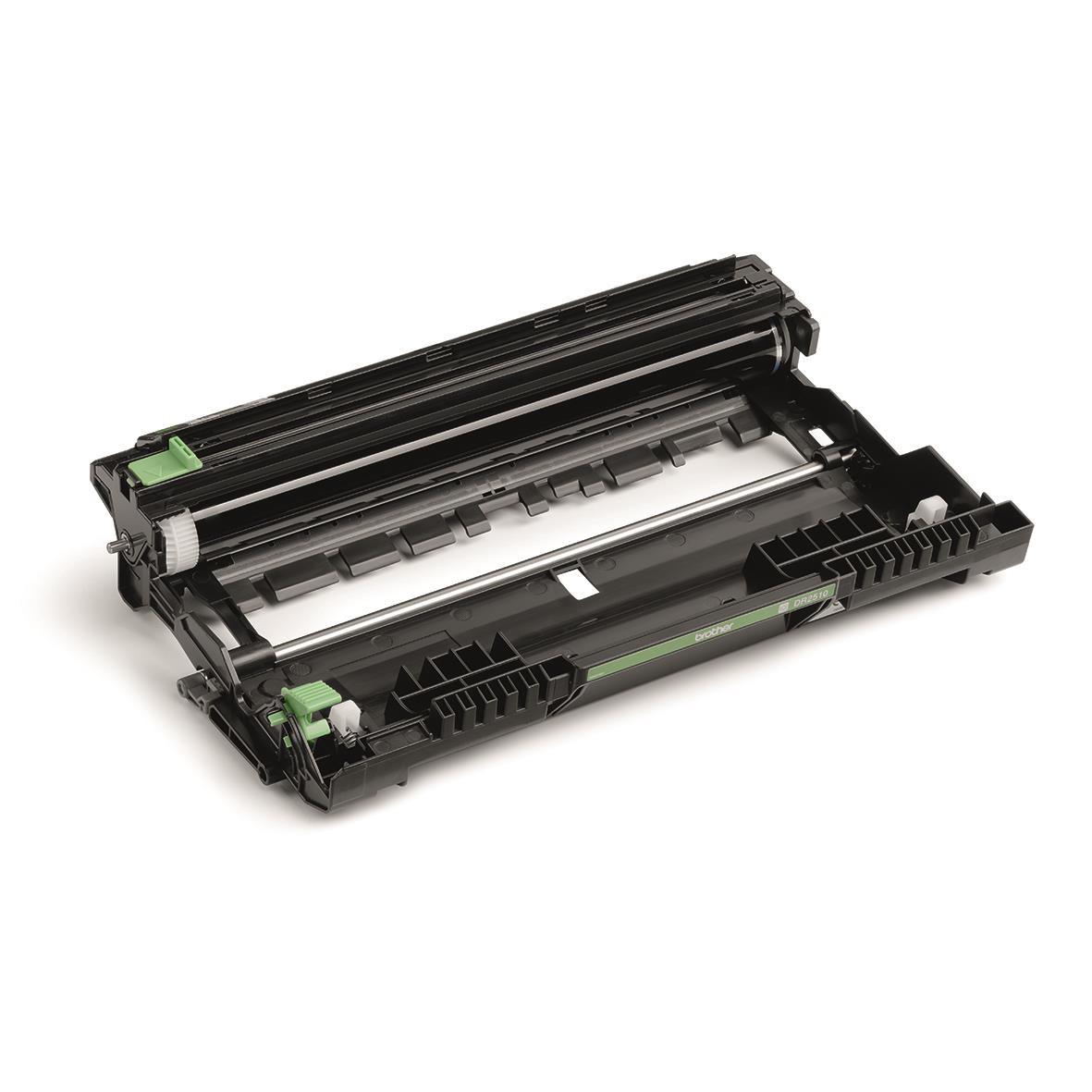 Svart tonerfack för Brother skrivare med gröna och vita detaljer