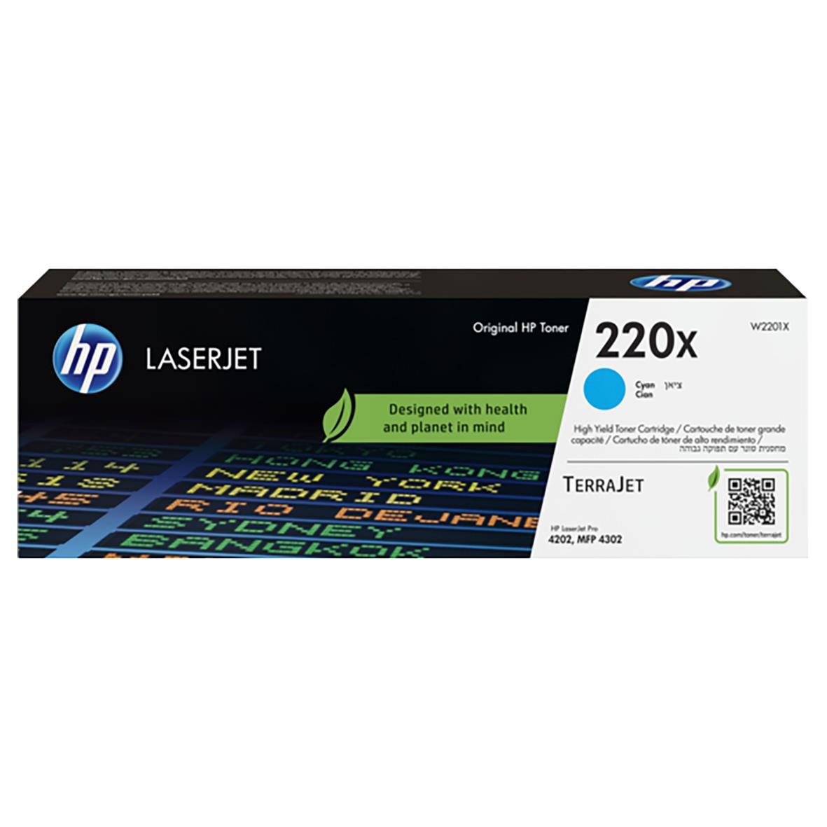 HP 220X cyan lasertoner för skrivare med kapacitet på 5500 sidor