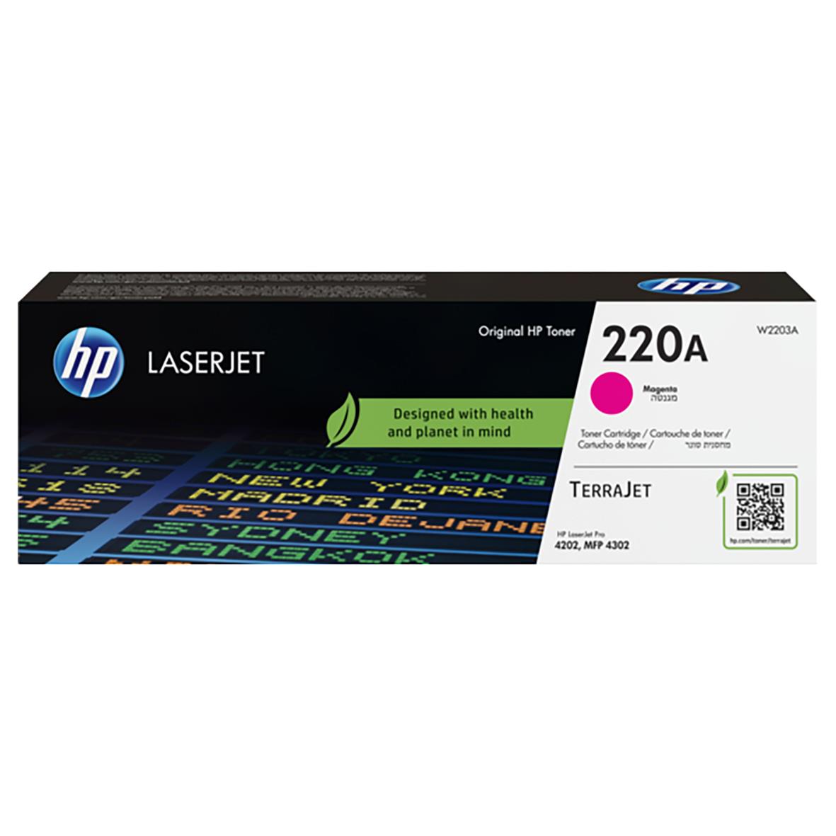 HP laser tonerkassett 220A magenta för laser skrivare, 1800 sidor, W2203A