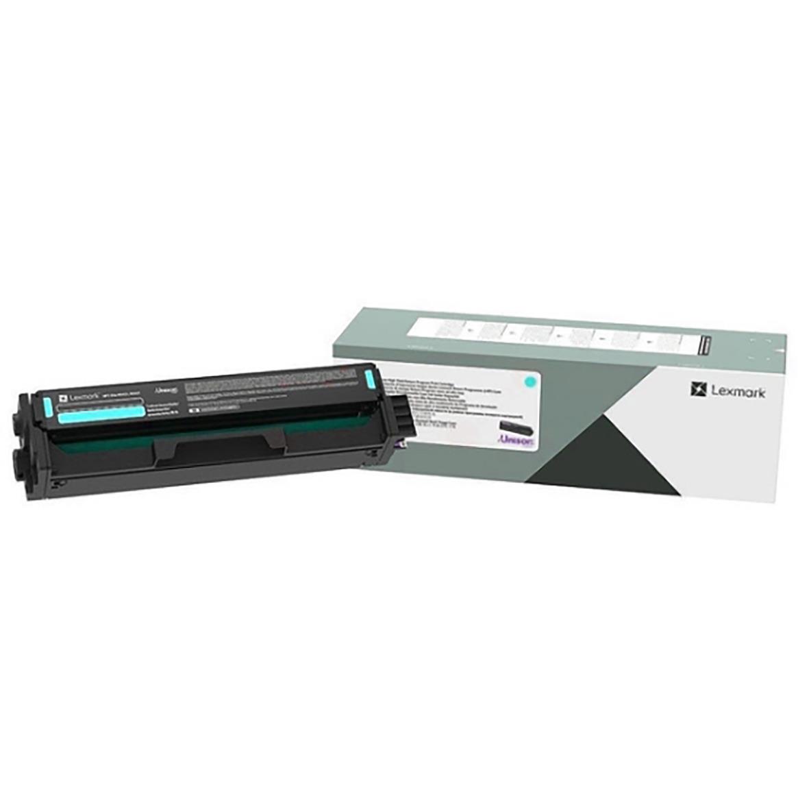 Cyan laser toner för Lexmark CS331/CX331, 4500 sidor, modell 20N2HC0