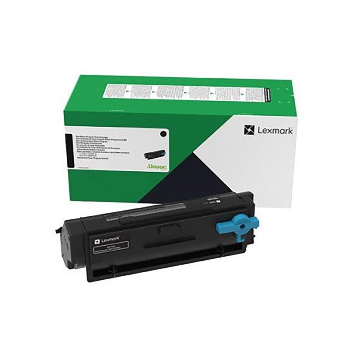 Svart laser tonerkassett Lexmark 18000 sidor 24B7535 med förpackning