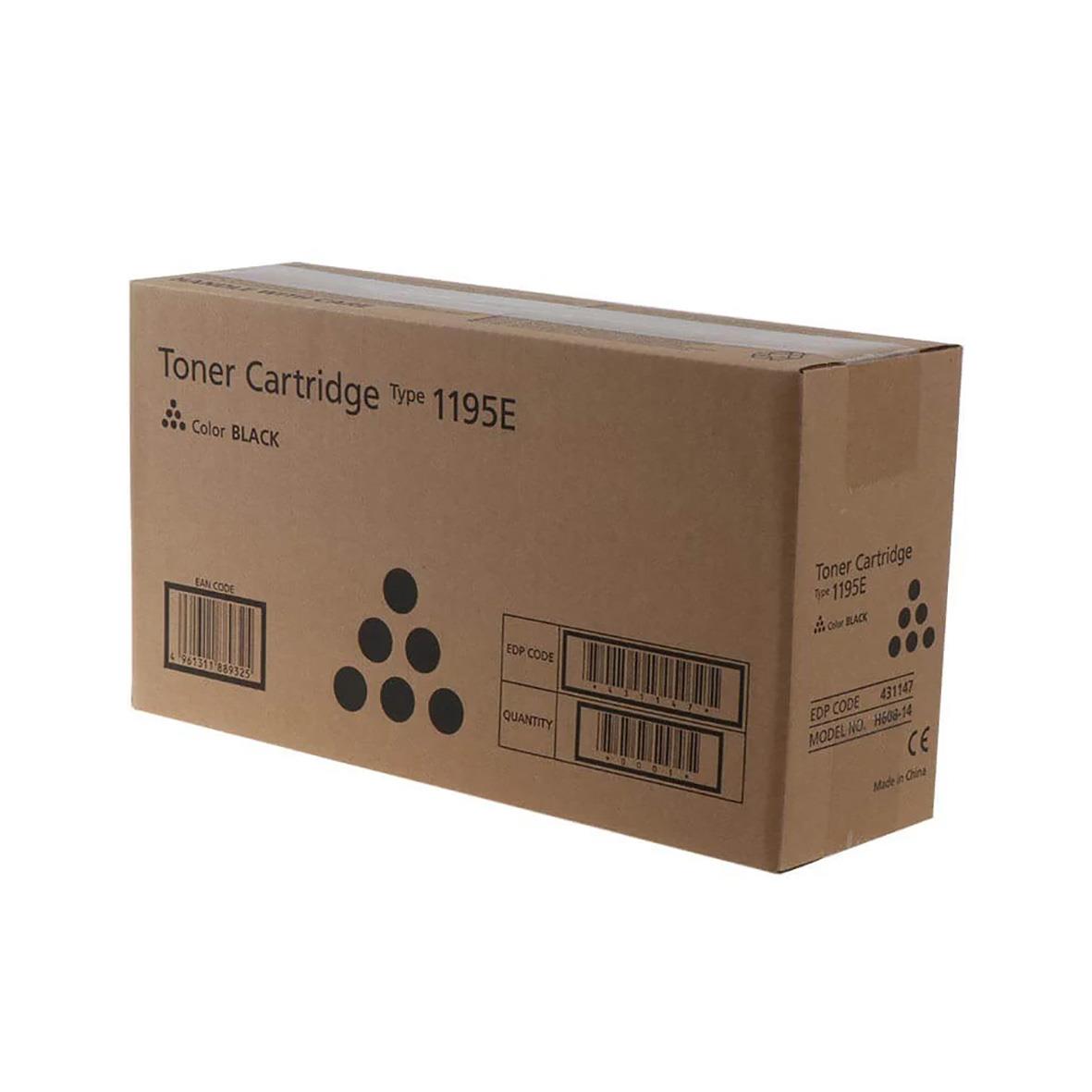 Rund svart tonerpatron för Ricoh 1195E, 2600 sidor, i kartong