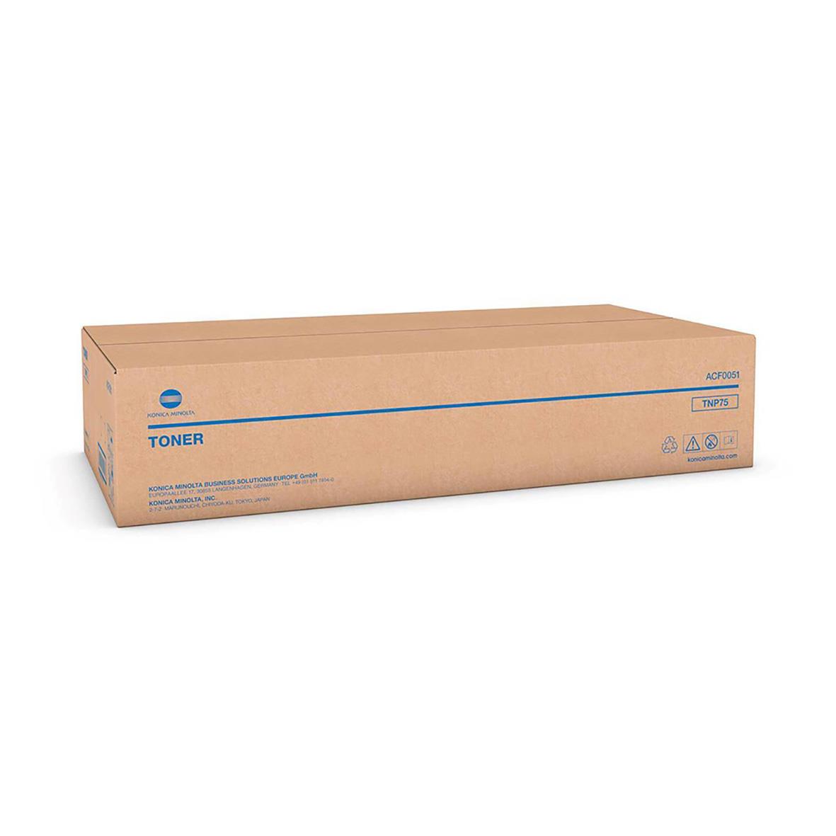 Lasertoner Konica Minolta TNP75 20 000 sidor svart i stort kartong