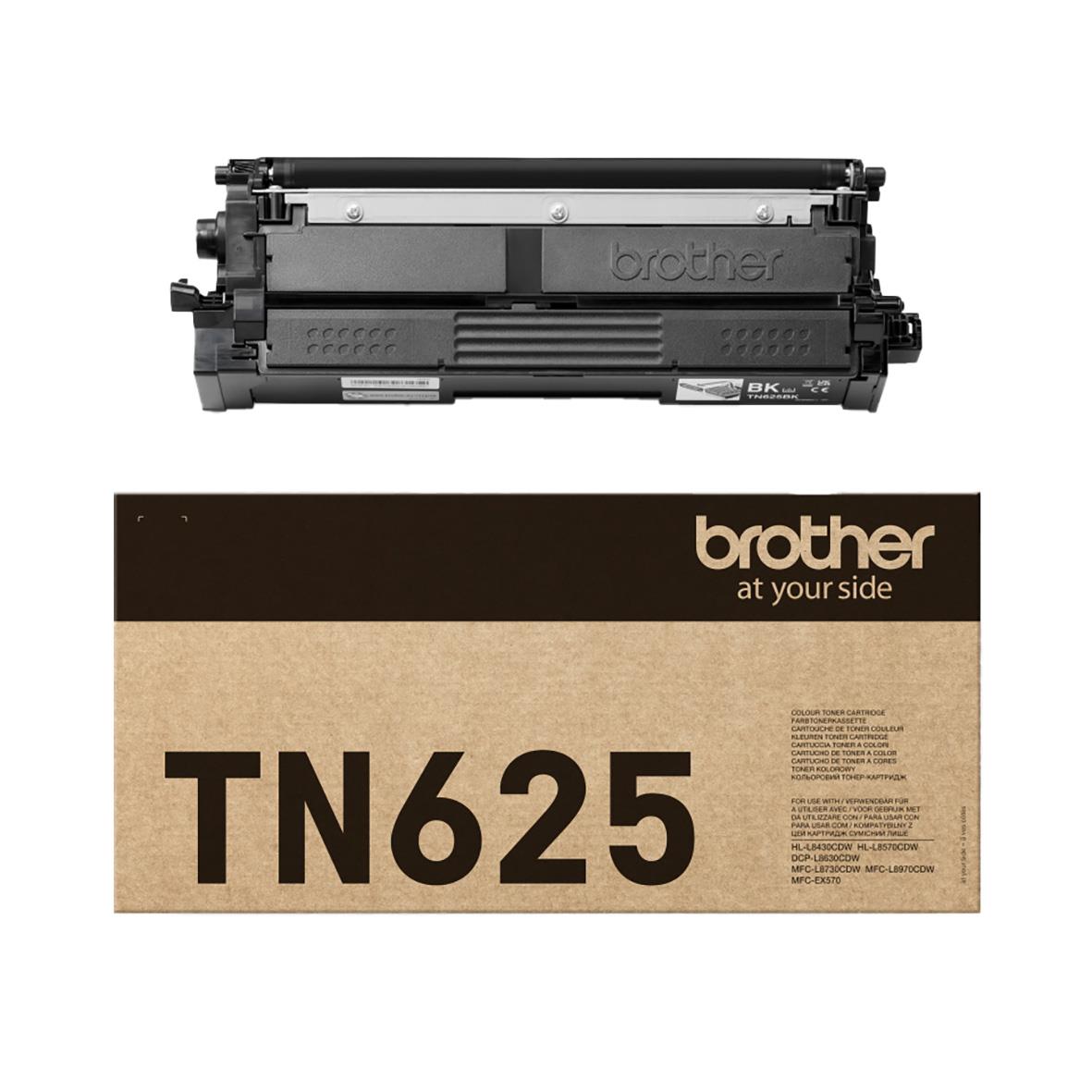Svart laser tonerkassett Brother TN625BK för Brother 3000-serien