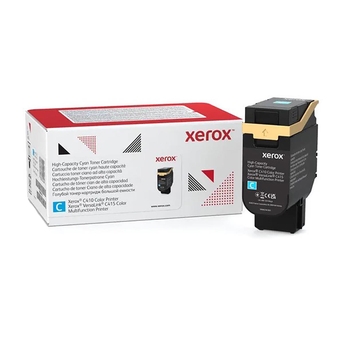 Lasertoner Xerox C415 Cyan för 7000 sidor i originalförpackning