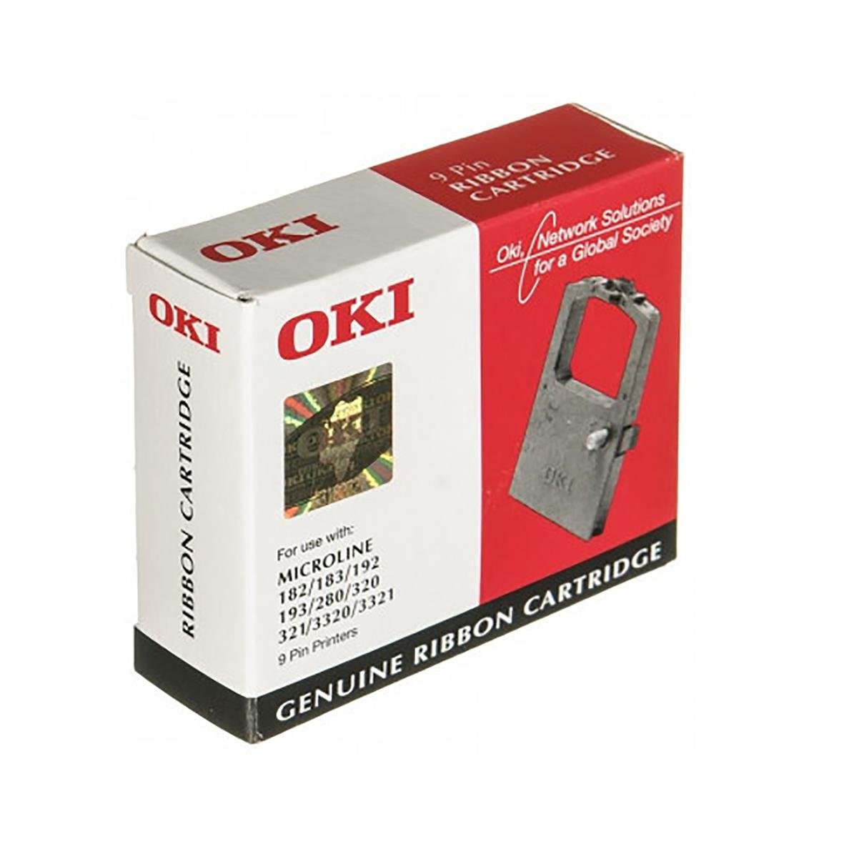 Svart färgband för OKI skrivare i originalkartong