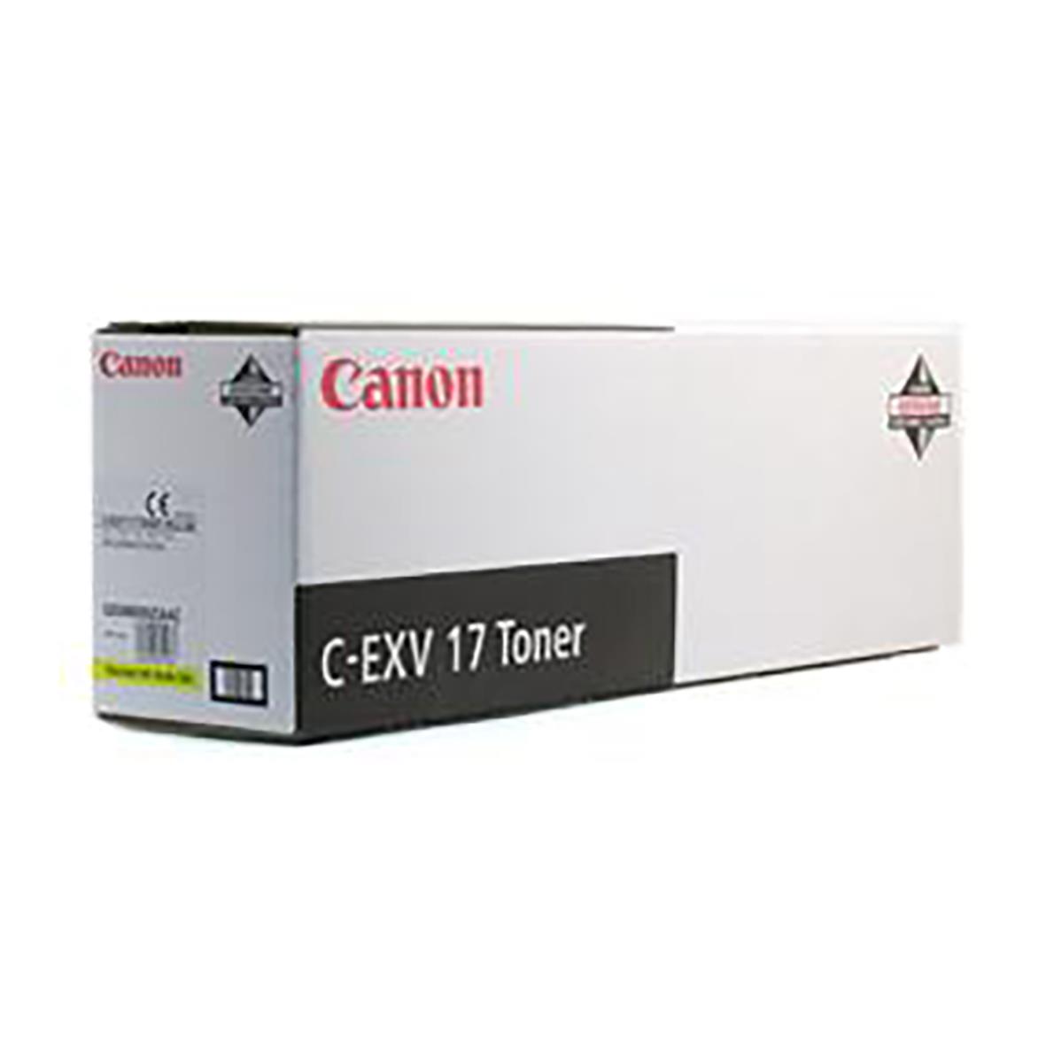 Gul laser tonerkassett Canon C-exv 17 för skrivare