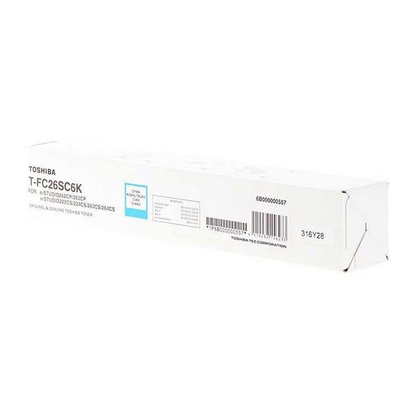 Toshiba T-FC26 Cyan laser toner i originalförpackning