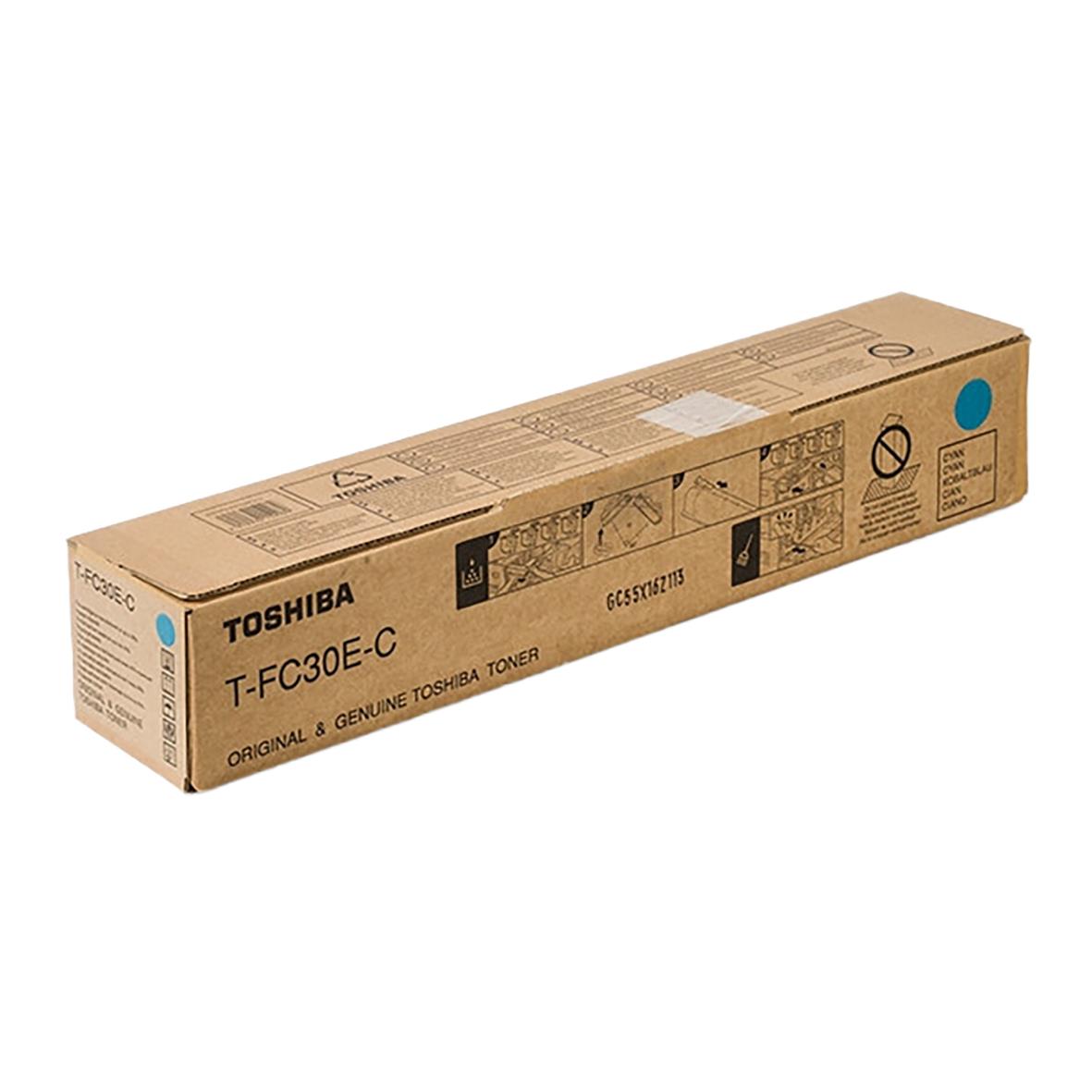 Toshiba T-FC30EC cyan laser toner i lång, smal kartong