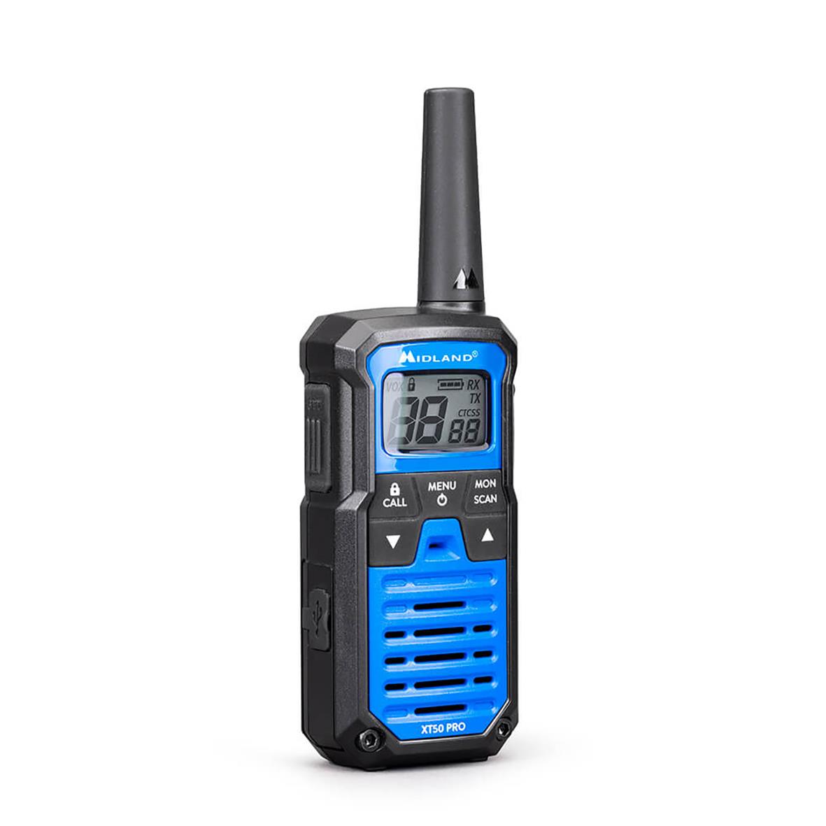 Walkie Talkie Midland XT50 Pro Duo svart/blå med antenn och digital display