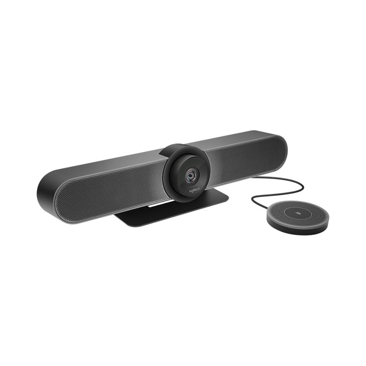 Logitech tilläggsmikrofon för MeetUp konferenssystem, rund mikrofonenhet med anslutning