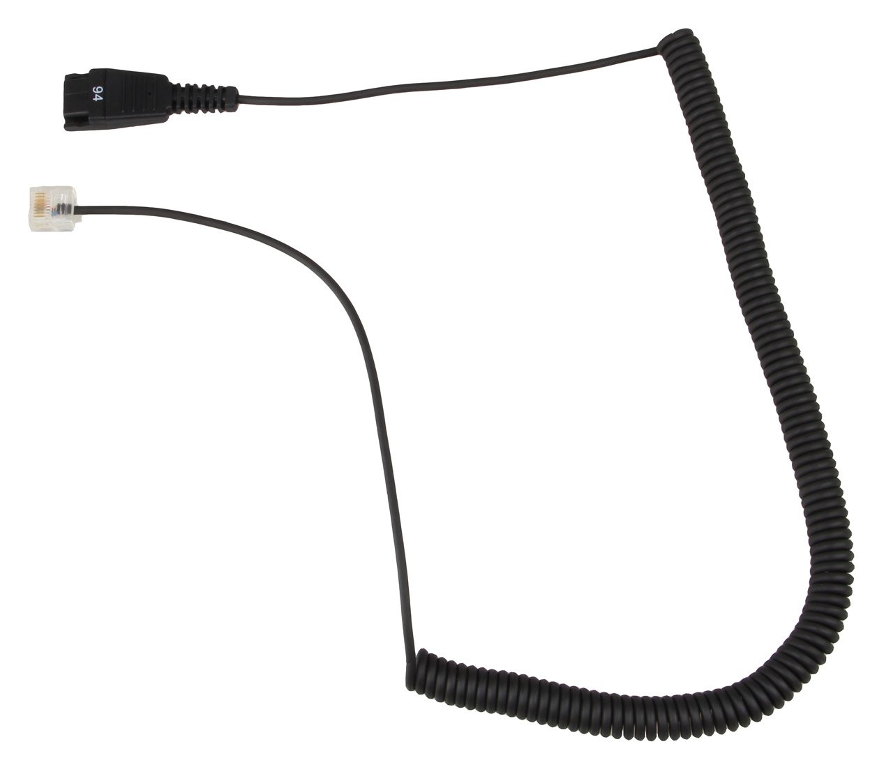 Jabra spiralheadsetkabel 2m med kontakt för headset