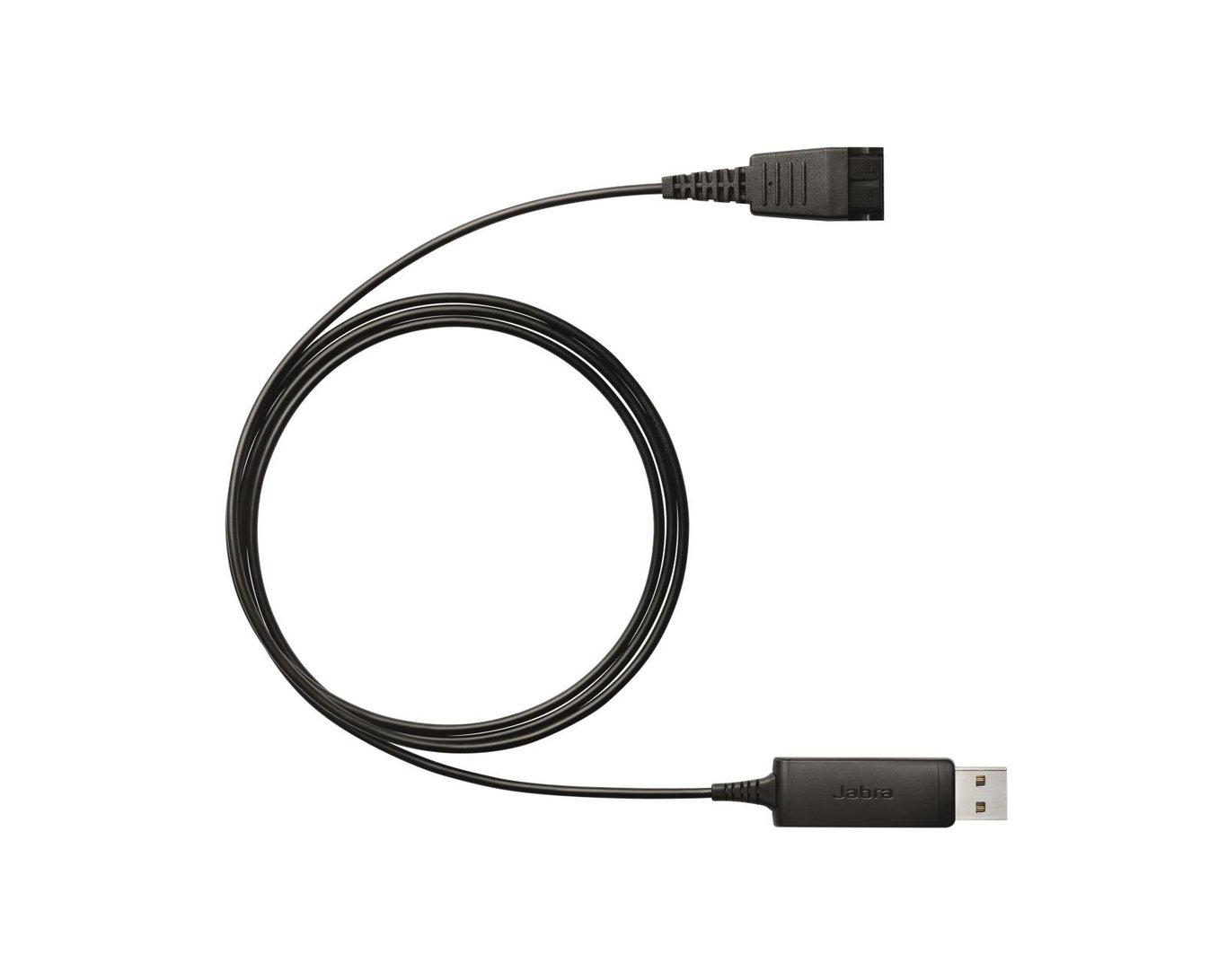 Adapter Jabra Link 230 QD till USB med svart kabel och kontakt