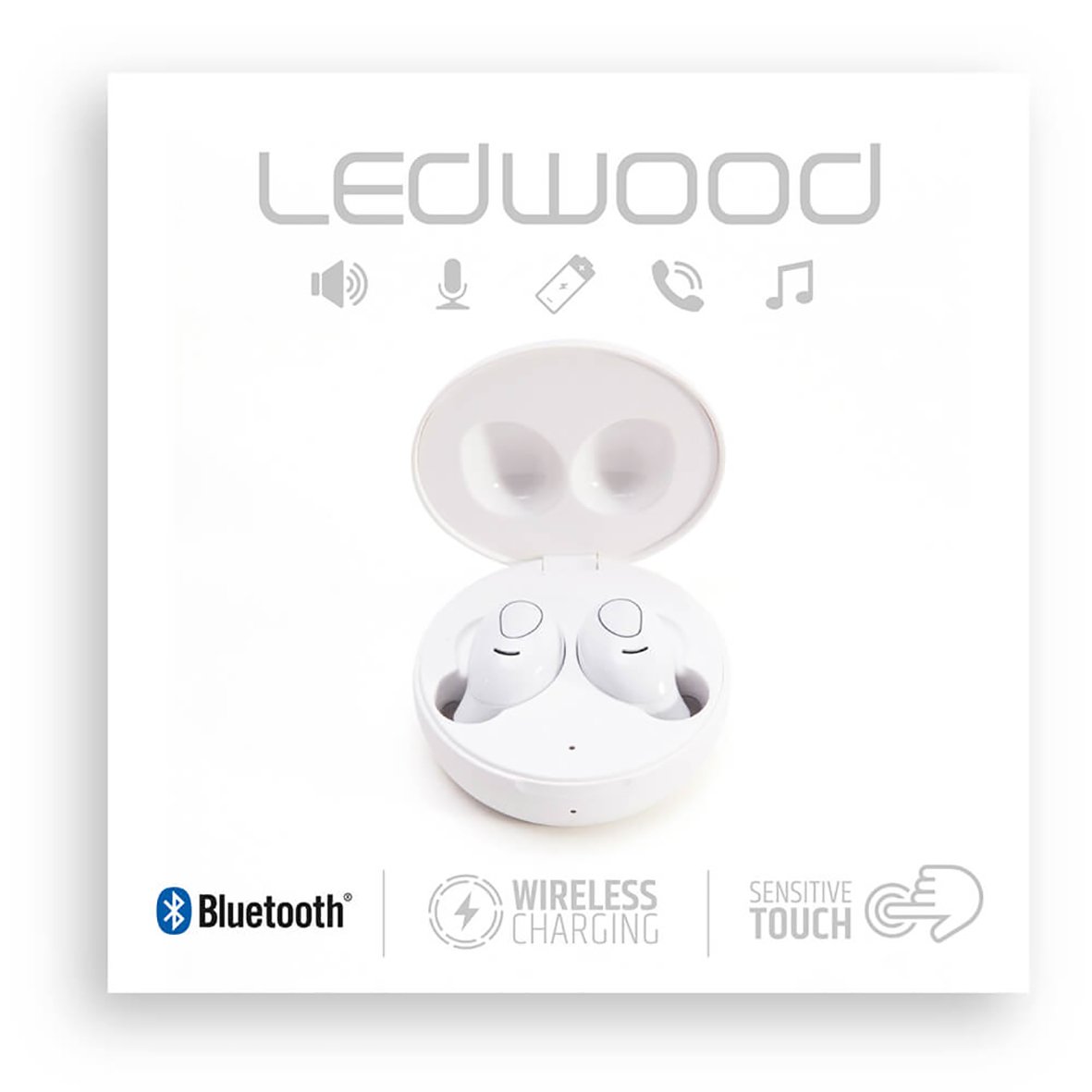 Hörlurar Ledwood i9 TWS In-ear vit 34044294_3