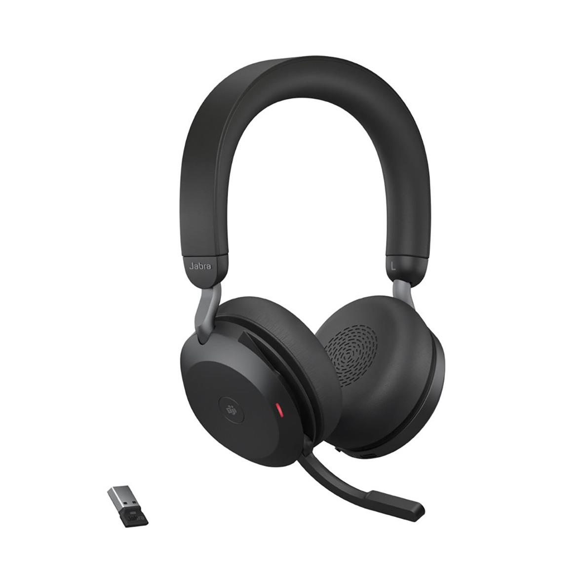 Jabra Evolve2 75 Bluetooth bruscheadset med brusreducering och USB-A-anslutning