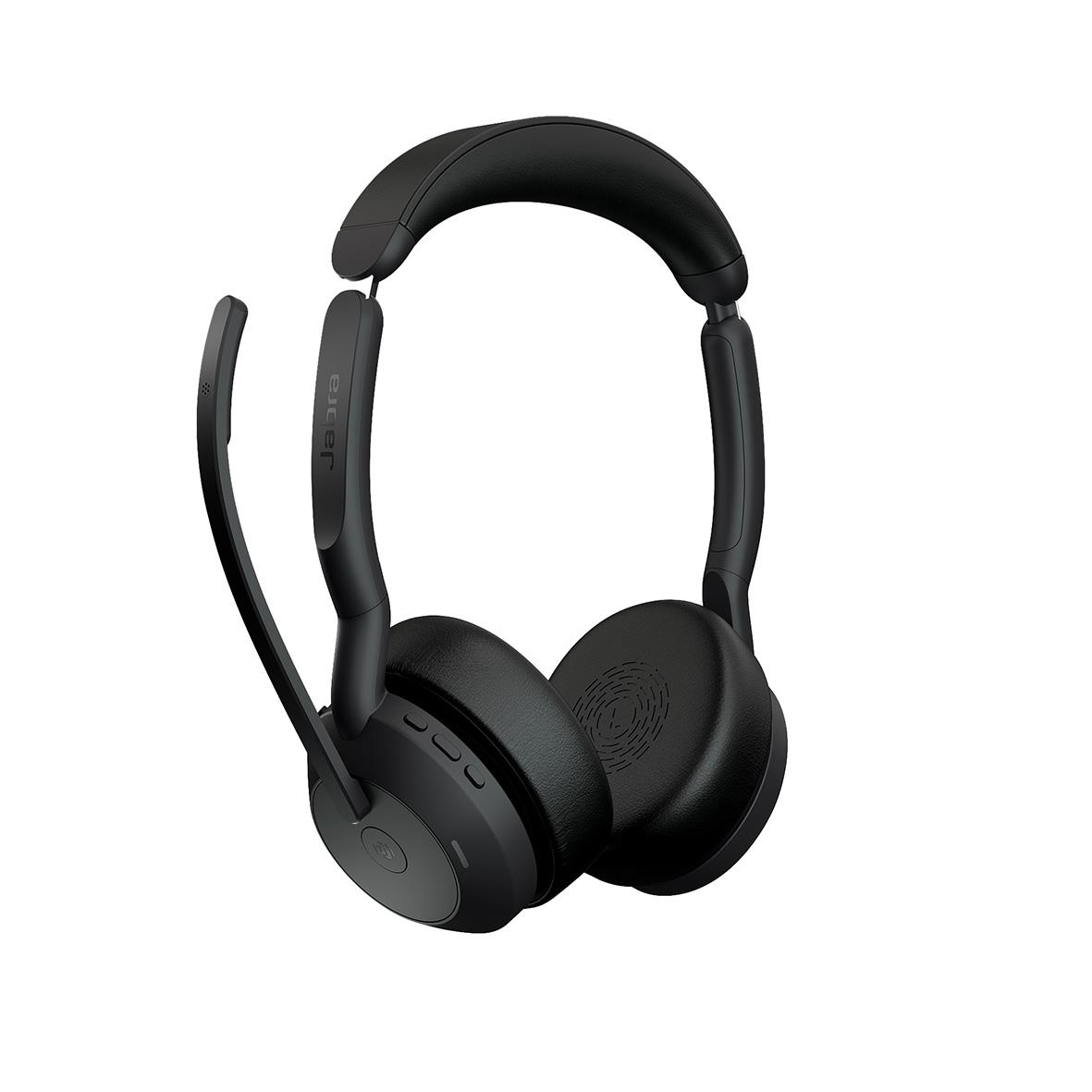 Jabra Evolve2 55 headset med mikrofon och Bluetooth, svart