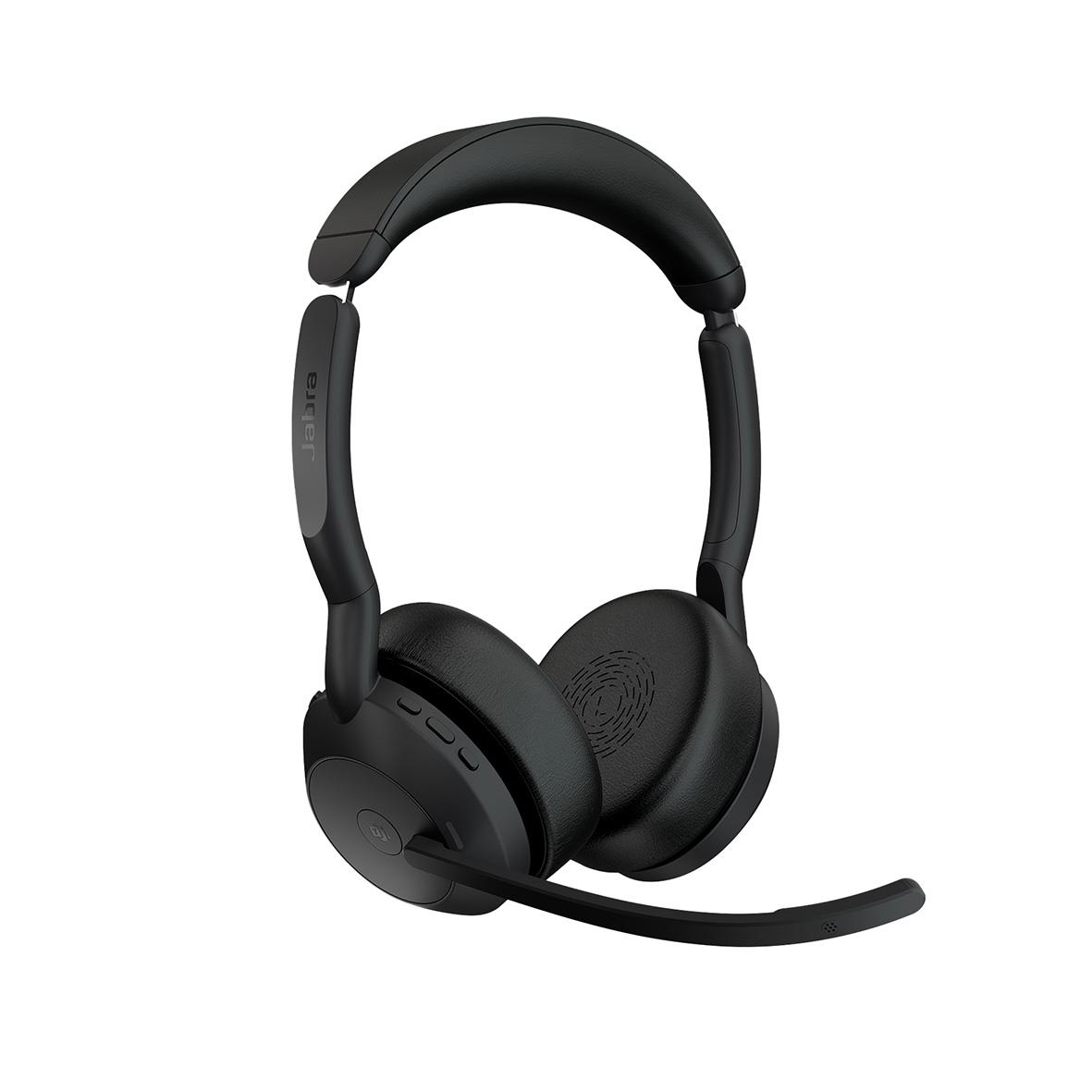 Jabra Evolve2 55 headset med mikrofon och Bluetooth, svart