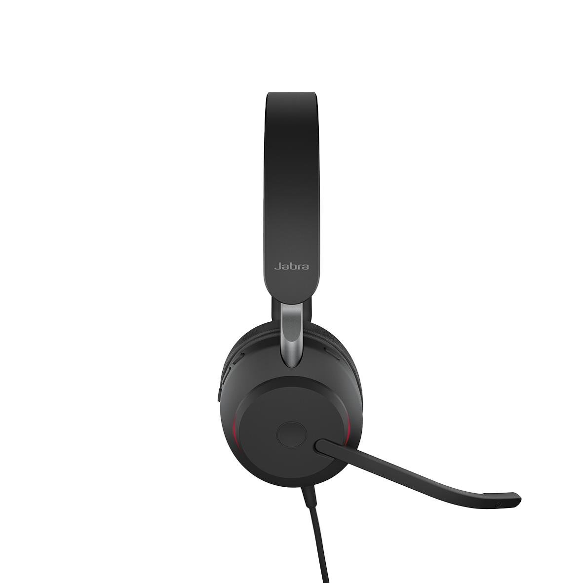 Jabra Evolve2 40 SE USB-A/C UC stereo headset sett med mikrofon