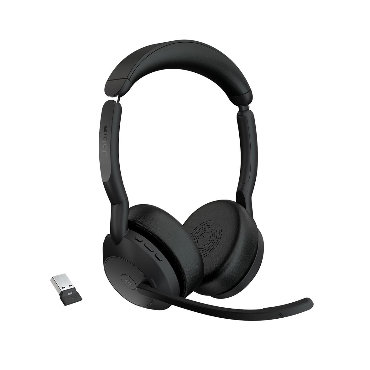 Jabra Evolve2 55 headset med mikrofon och USB-anslutning