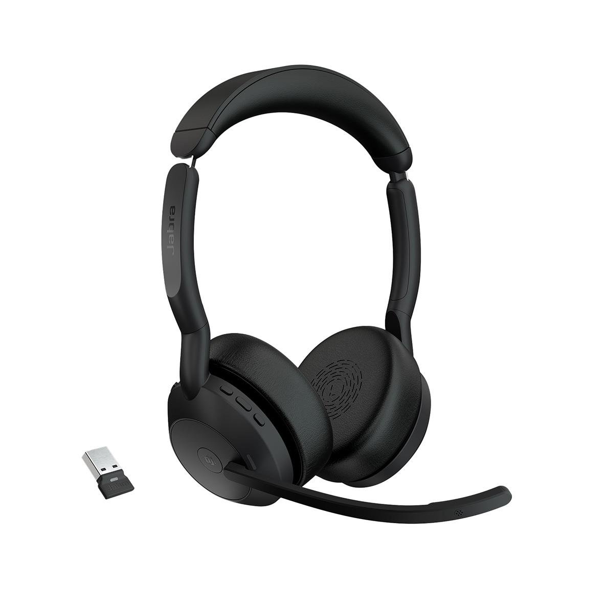 Jabra Evolve2 55 headset med mikrofon och USB-anslutning