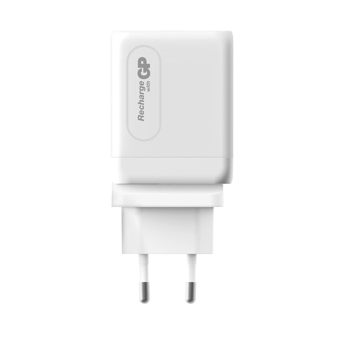 Väggladdare GP GaN PD 65W med 2 USB C och 1 USB A-port